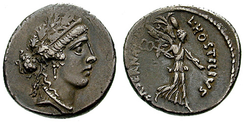 hostilia roman coin denarius